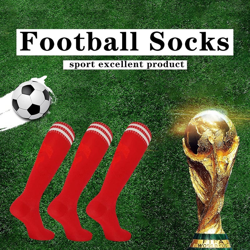 Kids Soccer Socks, SYOSI 3 Pairs Long Football Socks Knee High Athletic Socks School Team Dance Sports Socks for 5-12 Youth Boys & Girls - Image 5