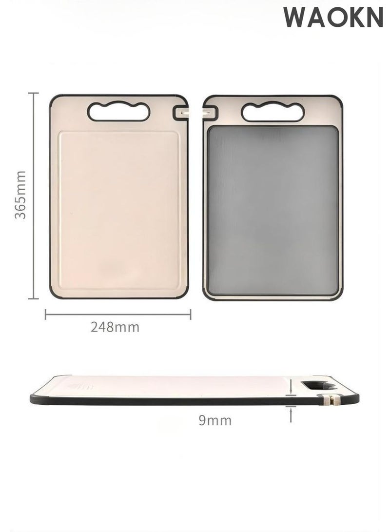 دبليو أيه أو كي أن لوح تقطيع من الفولاذ المقاوم للصدأ، ذو وجهين، يمكن استخدامه كلوح تقطيع، مع غلاف حافة لا يضر اليدين عند إذابة لوح التقطيع. تستخدم مايكسوان ألواح تقطيع مصنوعة من مواد صديقة للبيئة، سهلة التخزين، مع خاصية الشحذ. - Image 4