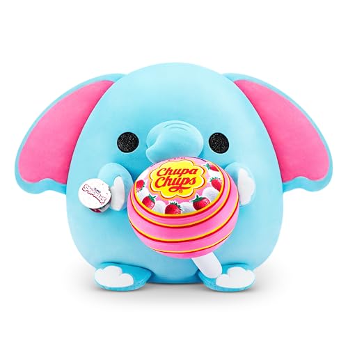 SNACKLES ZURU Snackles Chupa Chup Elephant Super Sized 14 inch Plush by ZURU Ultra Soft Plush Collectible Plush with Real Licensed Brands Stuffed Animal - Image 1