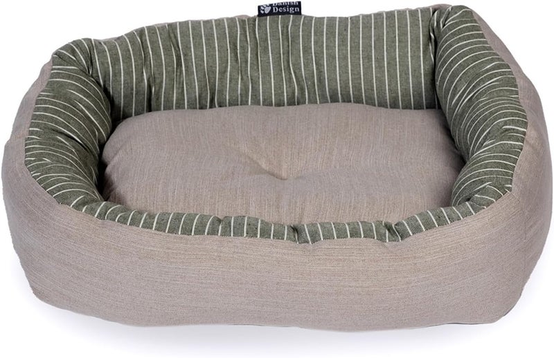 Danish Design Rustic Stripes Sage Snuggle Bed 34in 90X75X29cm - Image 1