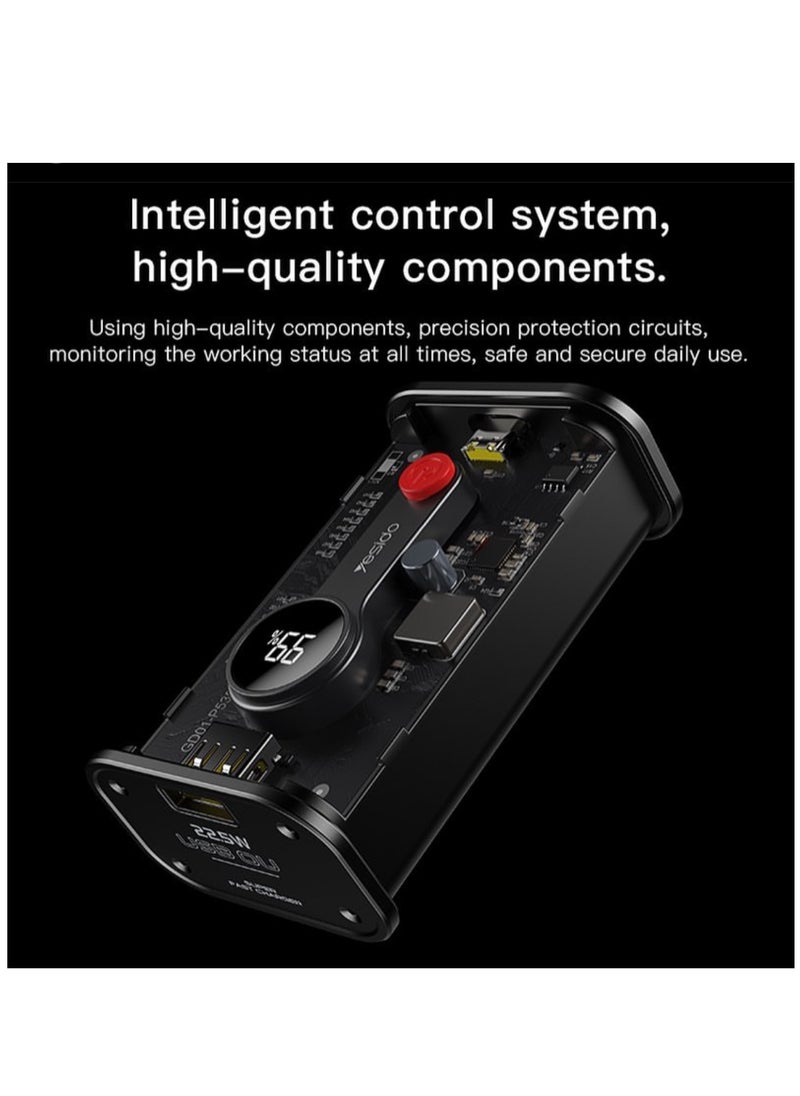 YESIDO: Power Bank 10000mAh Black YP35