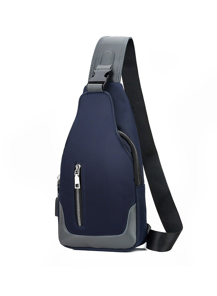 Multi-Function Camouflage Outdoor Oblique Chest Single Shoulder Bag  Travel Sport Blue - Image 1