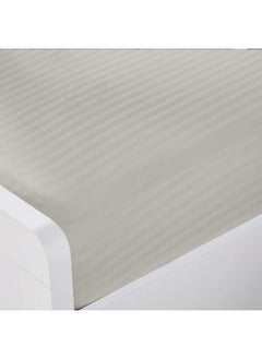 Rest Stripe Fitted Sheet Set Queen 160 X 200+30 Cm+ 2 Pillowcases 50 X 75 Cm Brushed Microfiber Premium Durable Quality Deep Pocket For A Perfect Fit Shrinkage Fade Resistant Light Brown  - Image 2