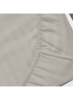 Rest Stripe Fitted Sheet Set Queen 160 X 200+30 Cm+ 2 Pillowcases 50 X 75 Cm Brushed Microfiber Premium Durable Quality Deep Pocket For A Perfect Fit Shrinkage Fade Resistant Light Brown  - Image 3