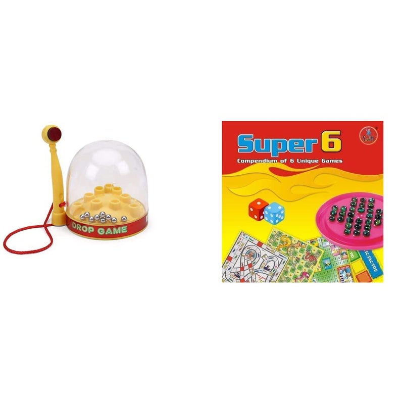 Smart Picks Kid Drop Puzzle Game & Super 6 Board Game - Image 1