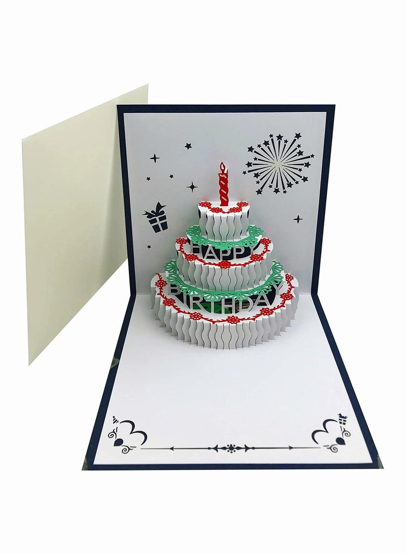 3D Birthday Cards, Warming LED Light Birthday Cake Music Happy Birthday Card Postcards Pop Up Greeting Cards Laser Cut Cards Best for Mom, Wife, Sister, Boy, Girl (1 Pack 5.9 Inch) - Image 5