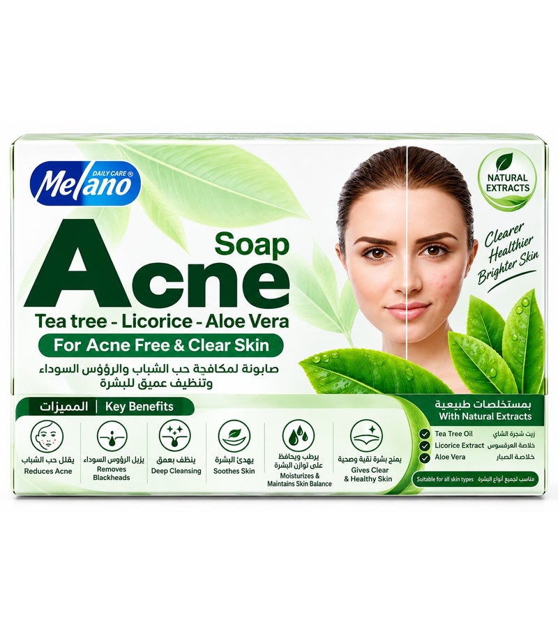 Melano Pharma Acne Soap For Acne Free And Clear Skin 100 g - Image 2