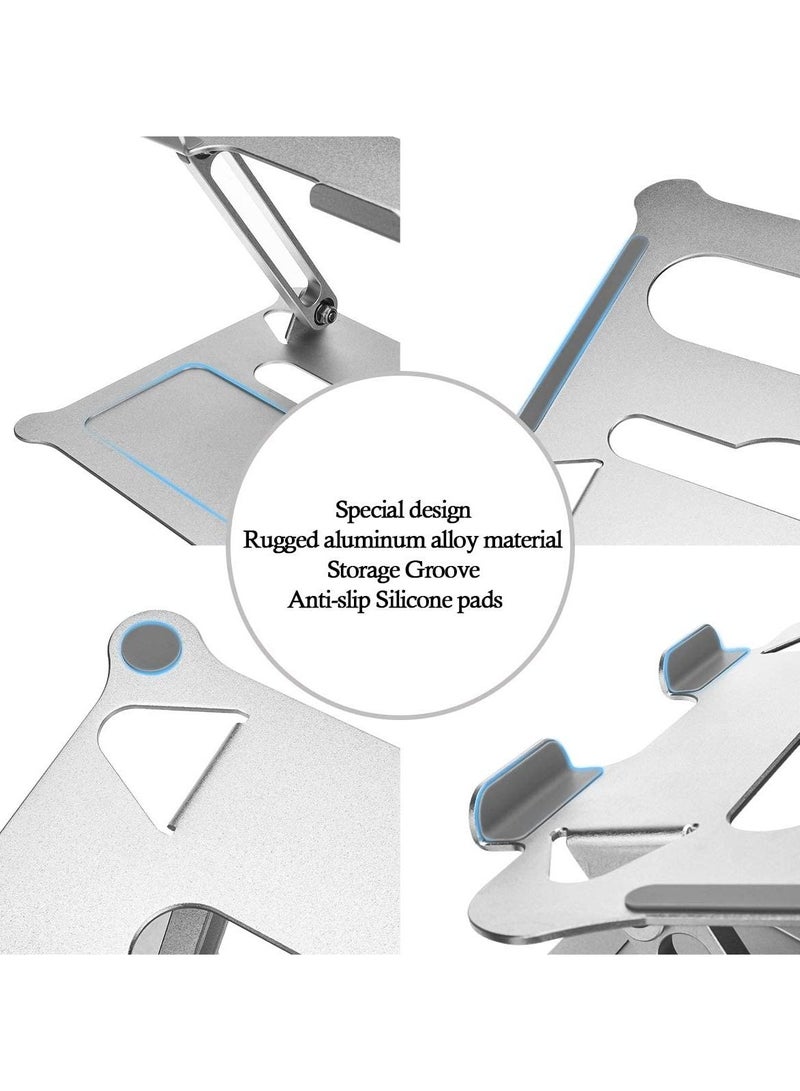 Adjustable Laptop Stand, Ergonomic Laptop Stand for Desk , Light Weight Aluminum Laptop Holder, Computer Stand Compatible with Mac MacBook Pro Air, Lenovo, HP, Dell and More - Image 3