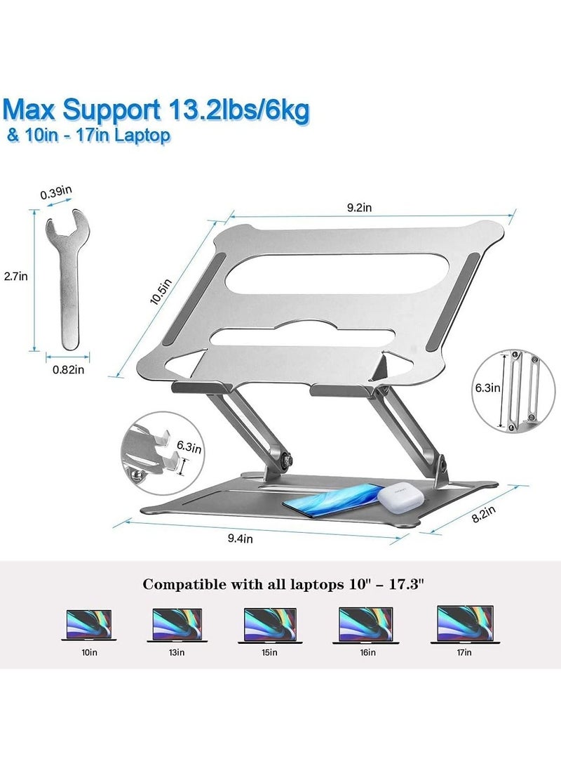 Adjustable Laptop Stand, Ergonomic Laptop Stand for Desk , Light Weight Aluminum Laptop Holder, Computer Stand Compatible with Mac MacBook Pro Air, Lenovo, HP, Dell and More - Image 5