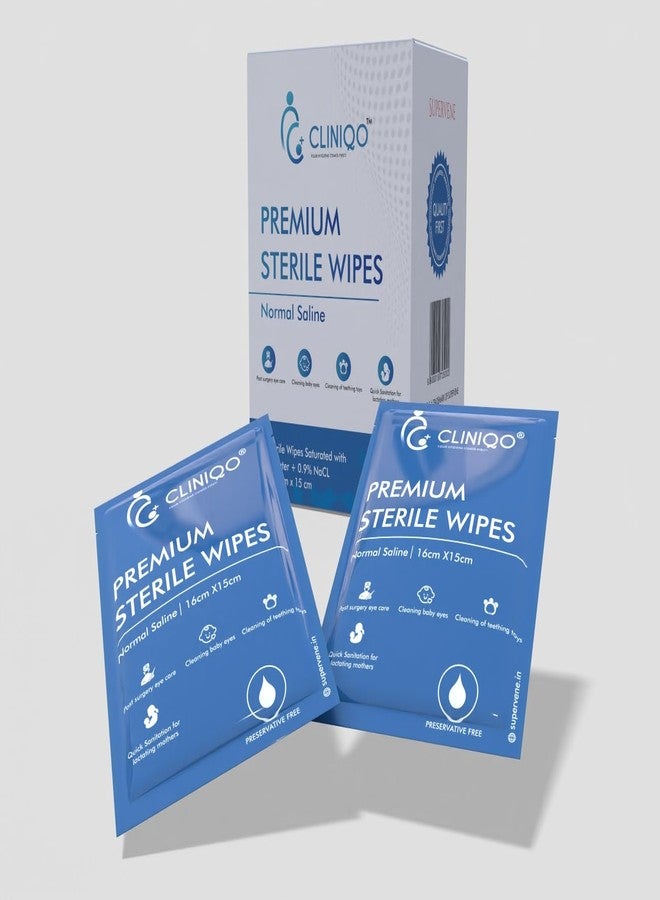 CLINIQO Premium Sterile Wipes, Saline Sanitation for Lactating Mothers, Post-Surgery Eye Care, Cleaning Teething Toys and Cleaning Baby Eyes 16 x 15 cm (Pack of 4) - Image 4
