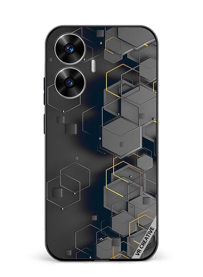 VR CREATIVE Protective Case Cover For Realme C55 Abstract Design Multicolour - Image 1