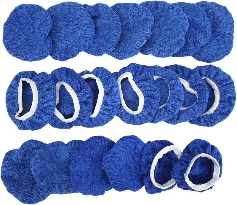 [Premium quality] Tyenaza 20 Pieces Car Polishing Bonnet Pads Microfiber Waxing Buffing Cover for 5 to 6in Auto Polishers Home & professional compatible Trendy natural assorted colors Dust tight seal Popular trusted craftsmanship Home & office use Precision made Multi-color available build Ideal for various demands Extra part combo compatible Trendy flexible practical build Cost saving user oriented build Advanced compact design Designed for Saudi taste Gulf market standard build New trendy design Globally popular universal design Budget global standard quality Season hot seller Flexible sizing options Natural material One-time only offer Major city pickup option All user affordable trusted quality Matte anti slip finish - Image 1