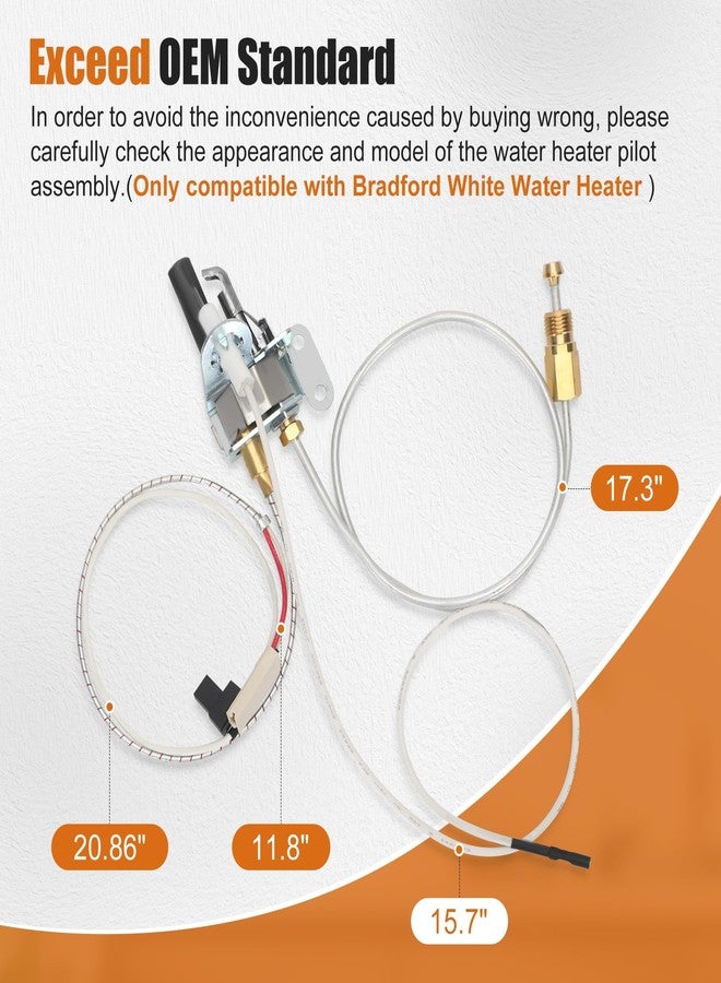 Miumoon 233-47845-05 Water Heater Pilot Assembly Compatible with Bradford White Water Heater, 233-47845-05 Pilot Assembly Replace for 415-47845-05, 233-47845-02A, 233-47845-03 Pilot Assembly - Image 3