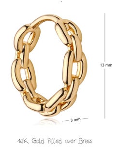 Mevecco Women Huggie Earrings Gold Hoop Sleeper 14K Gold Filled Small Simple Handmade Hypoallergenic Everyday Jewelry  - Image 5