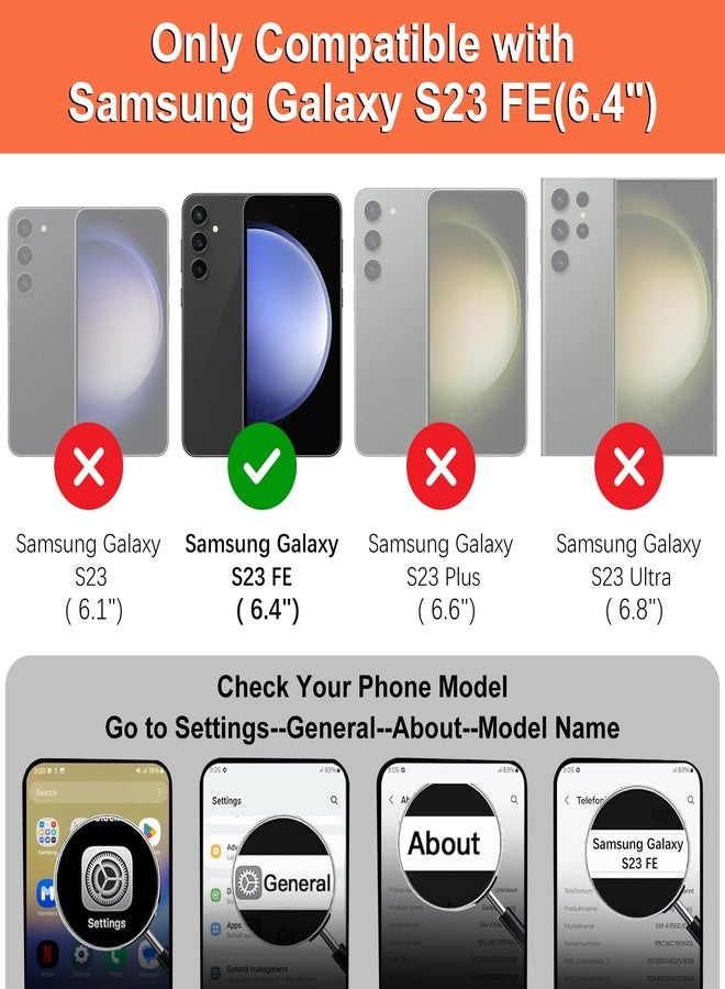 iCoverCase Compatible with Samsung Galaxy S23 FE Case with Card Holder, S23 FE Wallet Case for Women Men [RFID Blocking] PU Leather Protective Phone Case for S23 FE (Beige Leopard) - Image 2