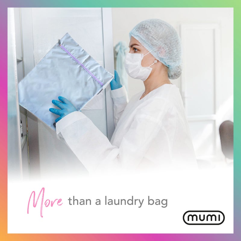 MUMI حقيبة غسيل للسفر من مومي، أكياس غسيل مقاومة للرطوبة والرائحة، تفصل الغسيل عن الملابس النظيفة مع شماعة قابلة للطي وحقيبة خارجية - Image 5