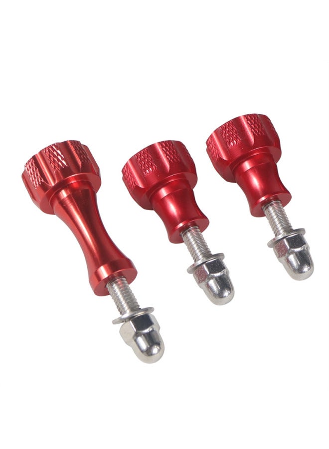 Generic Aluminum Alloy Screw Accessories GoPro11 Series 360 Xinjiang Sports Camera Metal Long And Short Color Screw Nut-Color:Red-three-piece Set - Image 1