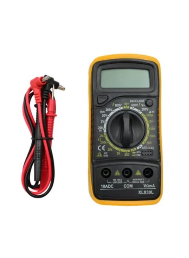 Professional XL830L Digital Multimeter , Universal Avometer for Measuring Voltage, Current, Resistance & Capacitance with LCD Display and Ergonomic Design - Image 1