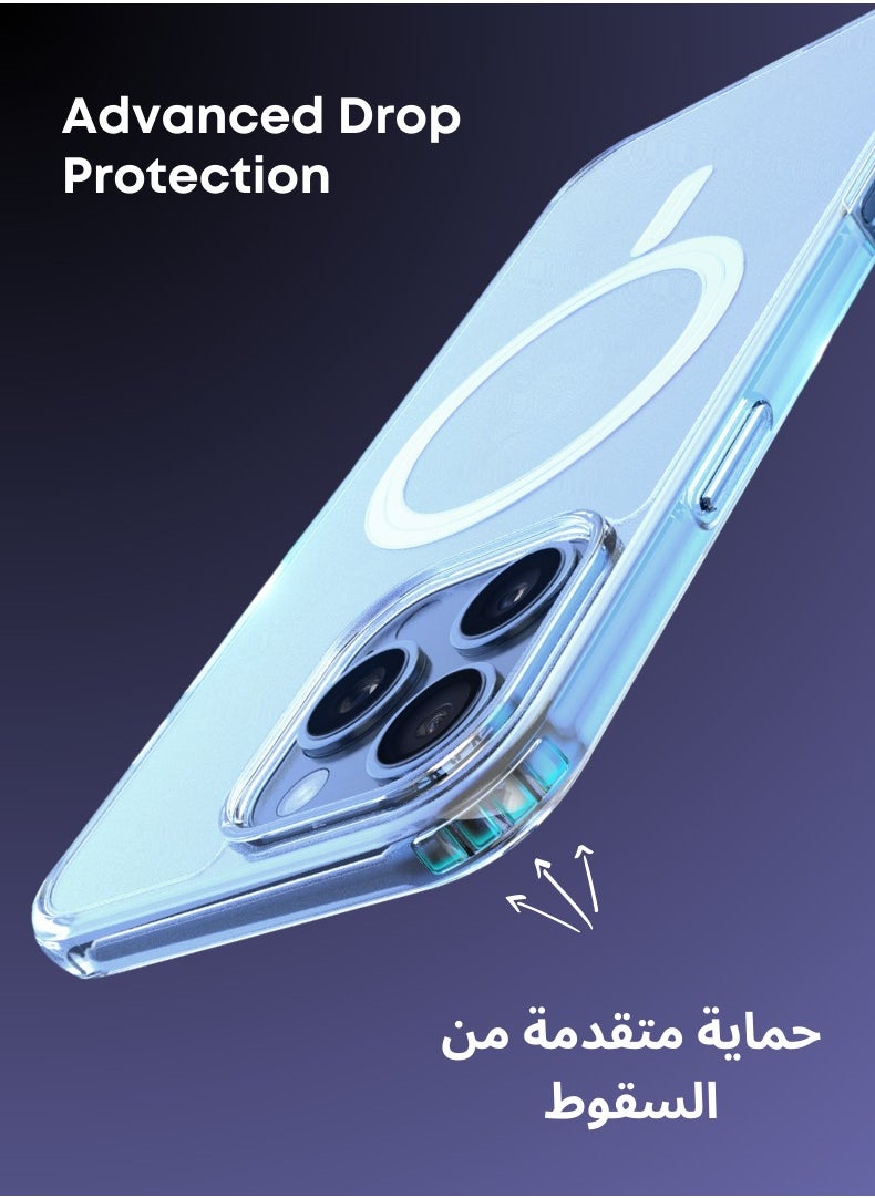 Edots iPhone 16 Pro Case MagSafe – Clear Magnetic Cover, Slim Transparent TPU, Military-Grade Protection, Scratch-Resistant, Strong Magnet, MagSafe Compatible  - Image 2