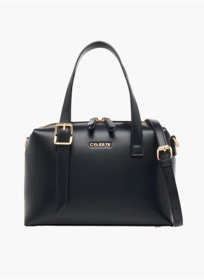 سيليست Solid Tote Bag with Zip Closure and Adjustable Strap