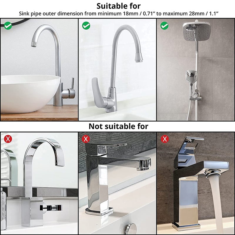 FavHome Kitchen Sink Side Caddy Organizer Over Faucet Sponge Storage Holder, Stainless Steel,Countertop Organizing Dish Drainer Soap Tray for Scrubbers, Soap, Bathroom, Detachable (Faucet Rack) - 1 Pc - Image 2
