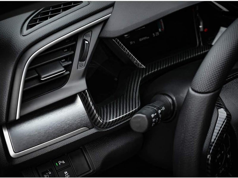 Thenice for 10th Gen Civic Dash Board Instrument Panel Dashboard Trim Cover Interior Decal Accessories Compatible with Honda Civic 2021 2020 2019 2018 2017 2016 -Carbon Fiber Grain - Image 4