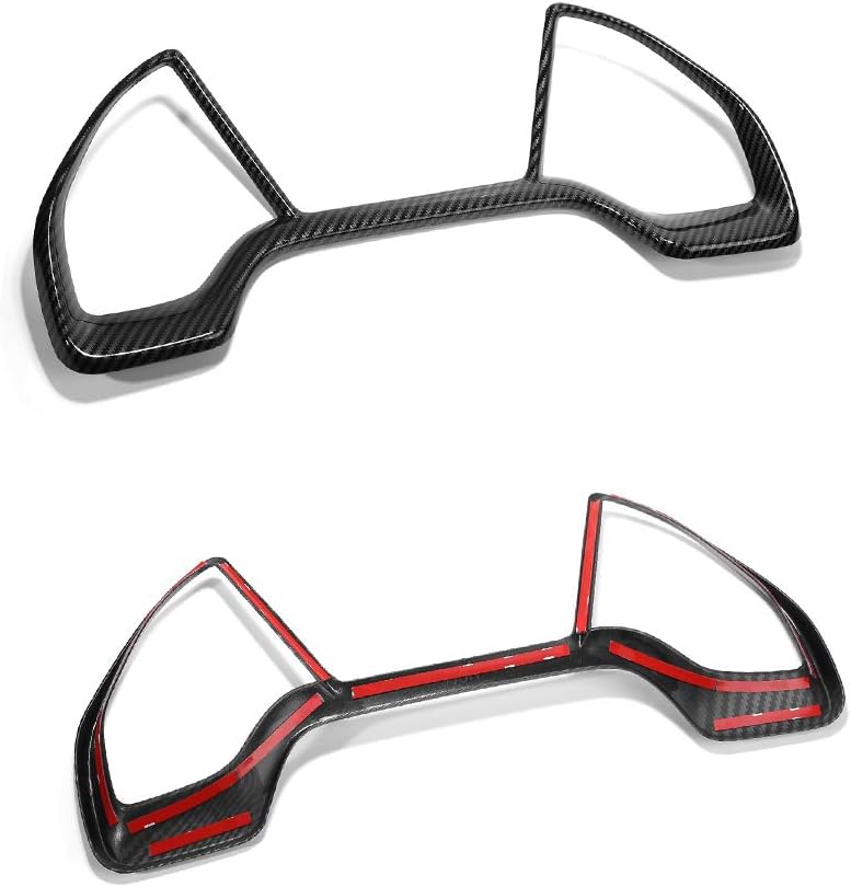 Thenice for 10th Gen Civic Dash Board Instrument Panel Dashboard Trim Cover Interior Decal Accessories Compatible with Honda Civic 2021 2020 2019 2018 2017 2016 -Carbon Fiber Grain - Image 2