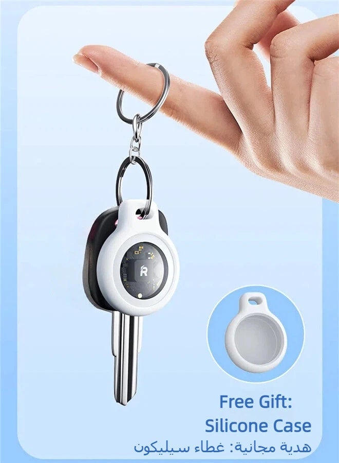 ريماكس علامة ذكية مضادة للضياع معتمدة من MFi، تعمل مع تطبيق "Find My Global Item Tracker" من Apple، لتحديد موقع المفاتيح والمحافظ والحقائب والحيوانات الأليفة لأجهزة Apple iPhone وiPad وMac، نظام iOS فقط، لون أبيض - Image 5