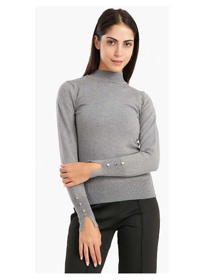 Carina Pullover with Cuff Slits - Image 1