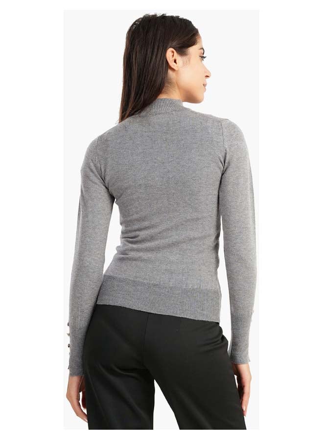 Carina Pullover with Cuff Slits - Image 3