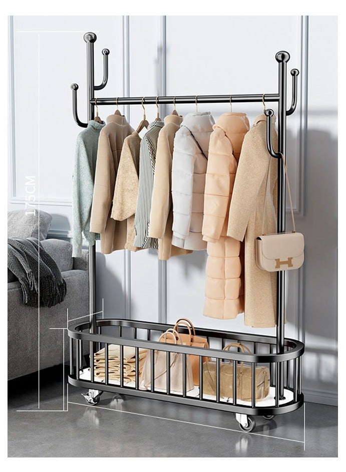 keke Modern Metal Coat Rack Stand – Durable Freestanding Hanger 100CM Black - Image 1