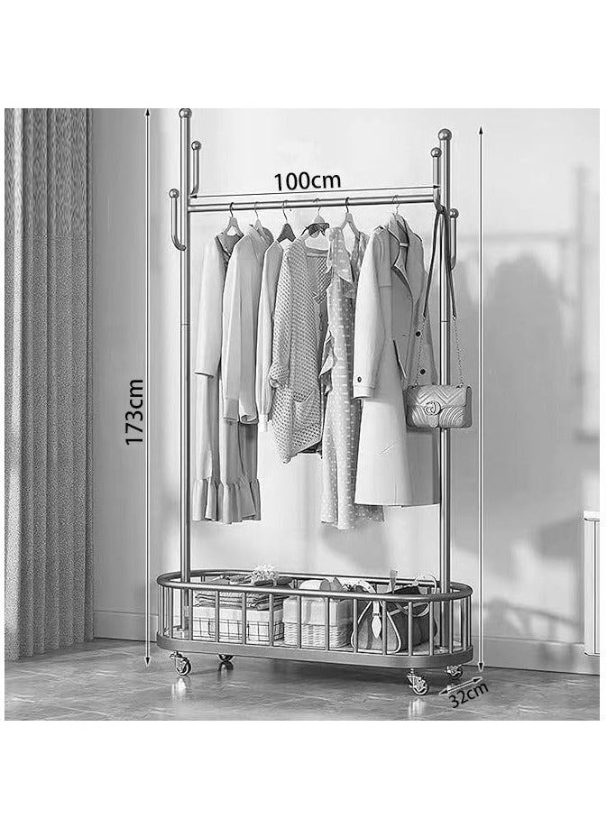 keke Modern Metal Coat Rack Stand – Durable Freestanding Hanger 100CM Black - Image 5