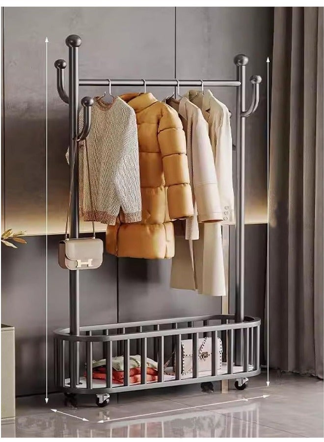 keke Modern Metal Coat Rack Stand – Durable Freestanding Hanger 100CM Black - Image 2