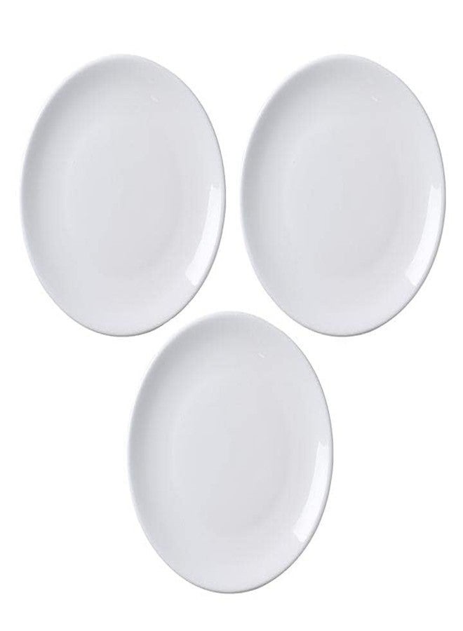 MBBITL Porcelain Appetizer Plates Set of 3, 5 Inch White Dessert Salad Plates, Small Dinner Plates for Sides Snack Sauce, Kitchen Ceramic Serving Dishes - Image 2