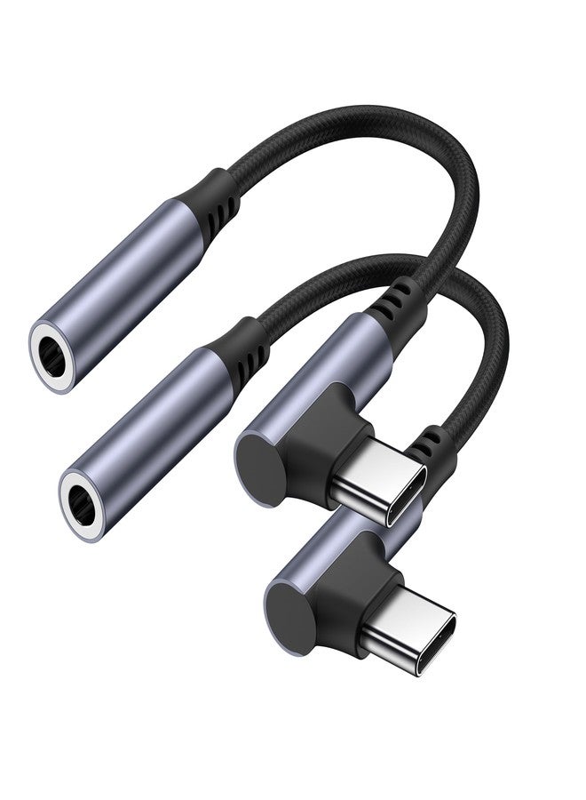 Vanjua USB C to 3.5mm Headphone Jack Adapter, Type-C to 3.5mm Aux Audio Dongle Cable Cord Compatible with iPhone 17/17 Pro Max/16/16e/15, Samsung Galaxy S25/S24/S23, Google Pixel 10/9/8 (Black+Black) - Image 1