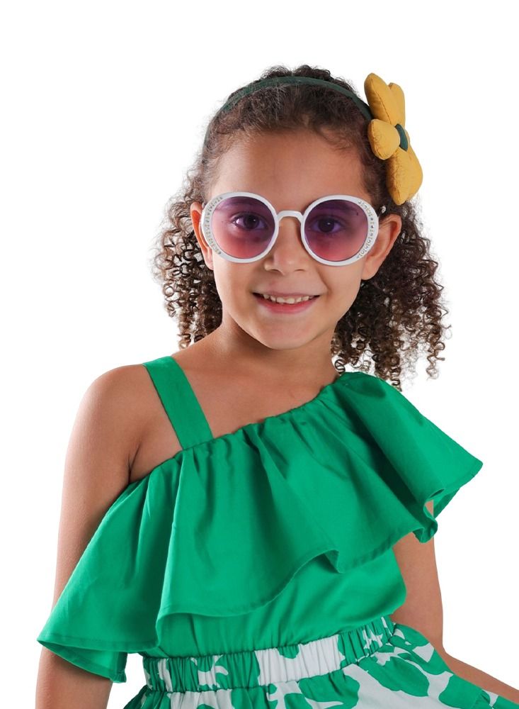 AIKO - Girls cotton White and Green Floral Pattern Top and Skirt Set 11-12Years - Image 4