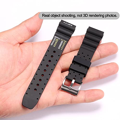 MCXGL 20mm Soft Silicone Strap compatible with Citizen Hyper Aqualand Duplex Promaster Men's Dive Watch Band waterproof wristband watches Accessories - Image 4