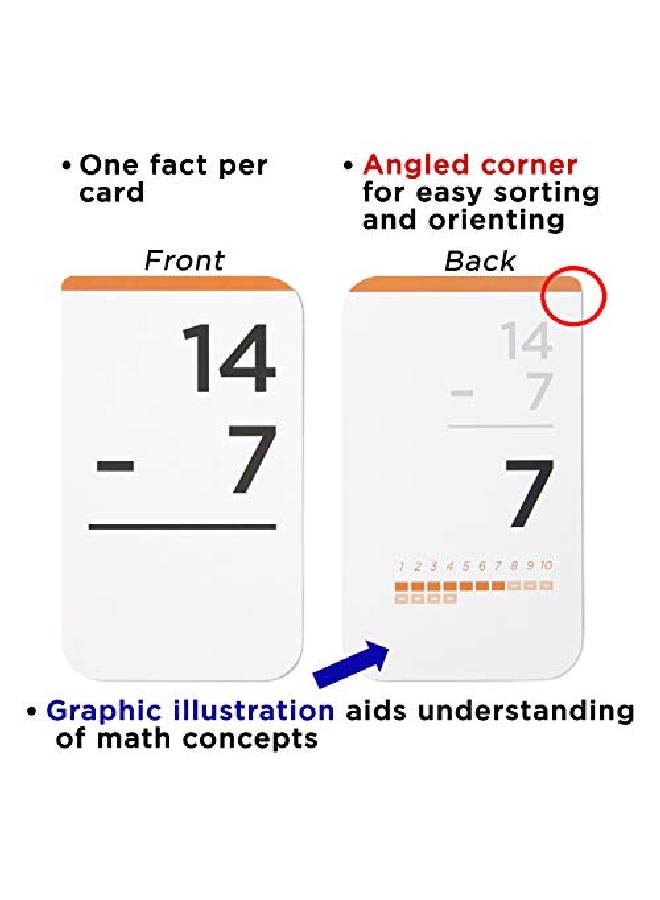 Think Tank Scholar 173 Subtraction Flash Cards Set (Award Winning) All Facts 017 Answer On Back, For Kids In Kindergarten, 1St, 2Nd, 3Rd, 4Th Grade Class Or Homeschool Learn Math Manipulatives  - Image 5