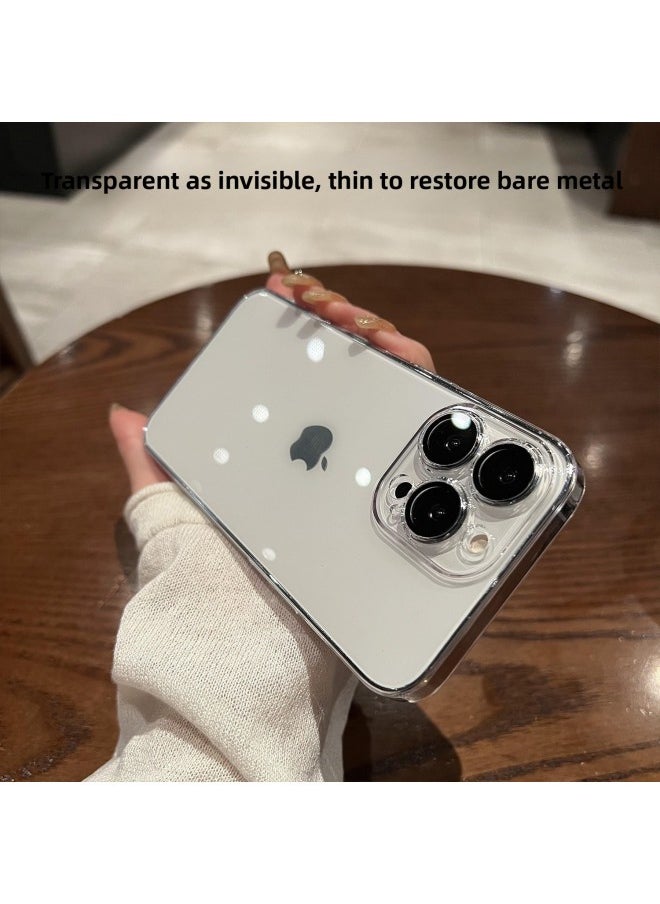 Generic - With Lens Film For Iphone 15 Phone Case Advanced Sense 14pro Hard Case Transparent For Iphone13 Protective Case-Color:All-inclusive Lens Film Mobile Phone Case [sealed Pocket + Lens Film]-no Stickers-Applicable Model:For Iphone 15Pro - Image 1