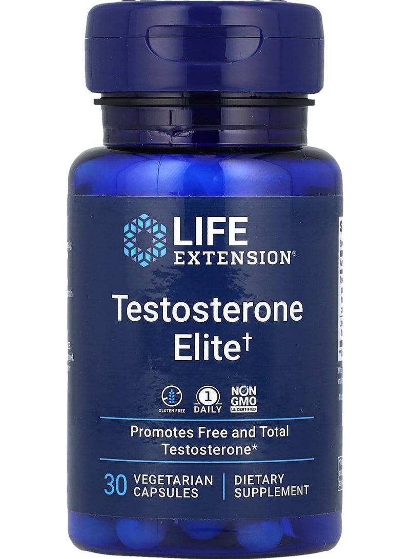 Life Extension تستوستيرون إيلت، 30 كبسولة نباتية