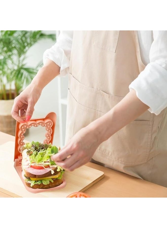 2 in 1 Sandwich Cutter and Sandwich Sealer, Sandwich and Bread Cutter for School, Picnic, Camping, Pancake Making, Kitchen Tools, Cookie and Sandwich Cutter (Orange, Bubble) - Image 5