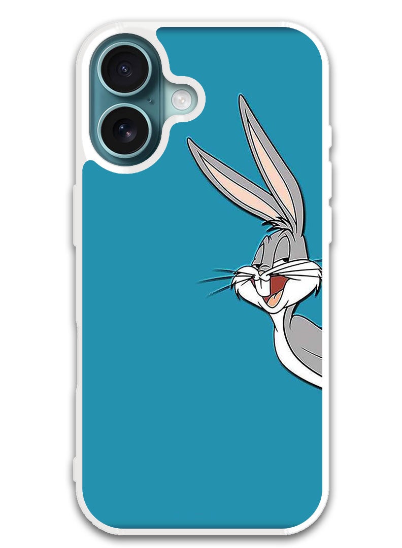 Theodor Protective Case Cover For APPLE IPHONE 16 Bugs Bunny (White Bumper) - Image 1