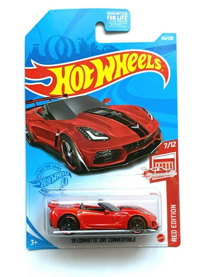 die cast سيارة دياكاست هوت ويلز '19 كورفيت ZR1 قابلة للتحويل 7/12 [إصدار أحمر] 134/250