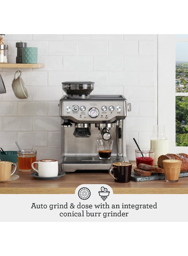 Sage The Barista Express - Bean to Cup Coffee Machine with Grinder and Milk Frother, Brushed Stainless Steel - KSA Version, 2 Year Manufacturer Warranty - Image 4