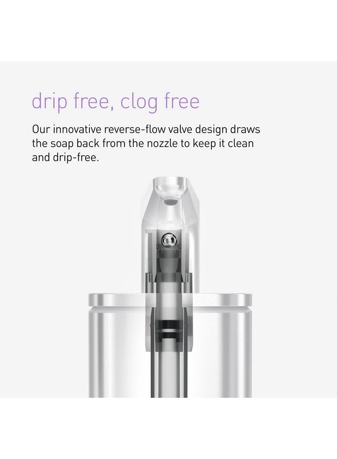 simplehuman بامب بسيط 10 أونصات، موزع سائل الصابون، مضخة صابون يدوي خالية من التنقيط، فولاذ مقاوم للصدأ مصقول - Image 3