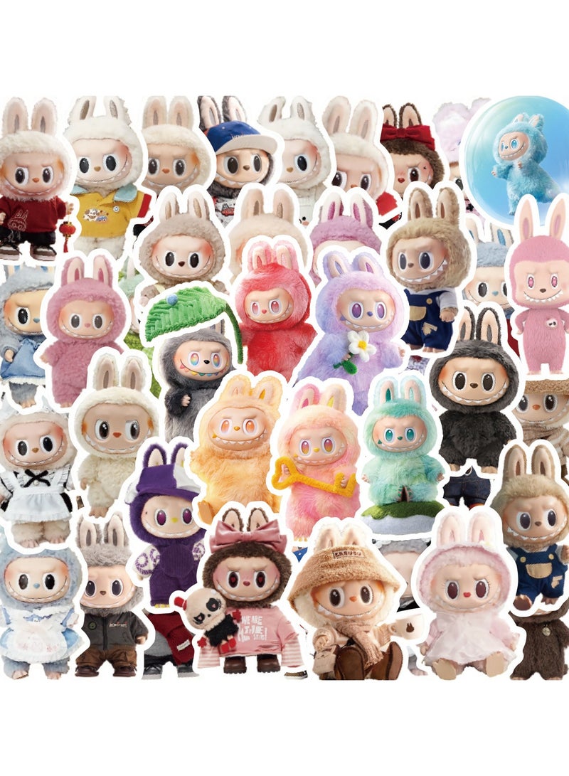 LABUBU 50-Piece Labubu Waterproof Stickers, Premium Waterproof Vinyl Stickers Set, Waterproof Stickers for Laptop,Skateboard, Water Bottles,Computer,Phone,Guitar DIY  - Image 1