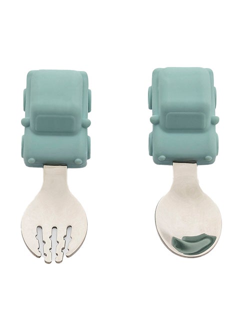 Silicone Training Spoon And Fork Set Perfect Utensils For Your Little Learner Vehicles