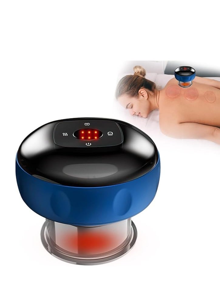 GUDOO جهاز العلاج بالحجامة الكهربائية والفراغية، مجموعة علاج الحجامة وقو شا قابلة للشحن مع 12 وضع تدليك و12 وضع تدفئة، جهاز مساج لتخفيف آلام العضلات - Image 1