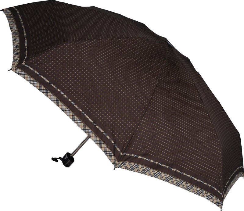 Snotline Women's Umbrella Micro Yellow Polka Dot Brown  - Image 1