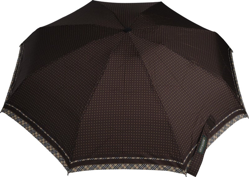 Snotline Women's Umbrella Micro Yellow Polka Dot Brown  - Image 2